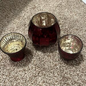 Pottery Barn Candle Holders (3)